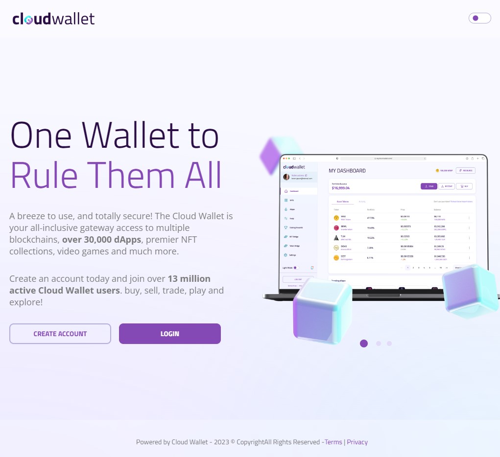 CloudWallet UI